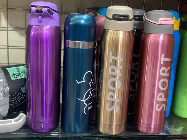 WATER BOTTLE SZM STAINLESS STEEL SPORTS 500ML HOT & COLD NO 8208TM