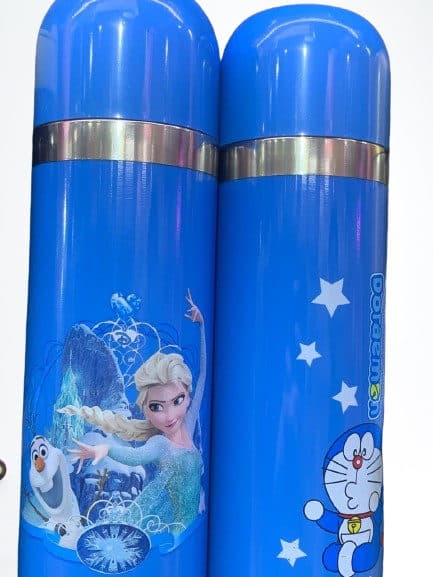 WATER BOTTLE STAINLESS STEEL 500ML MIX CARTOON CHARACTER NO 01
