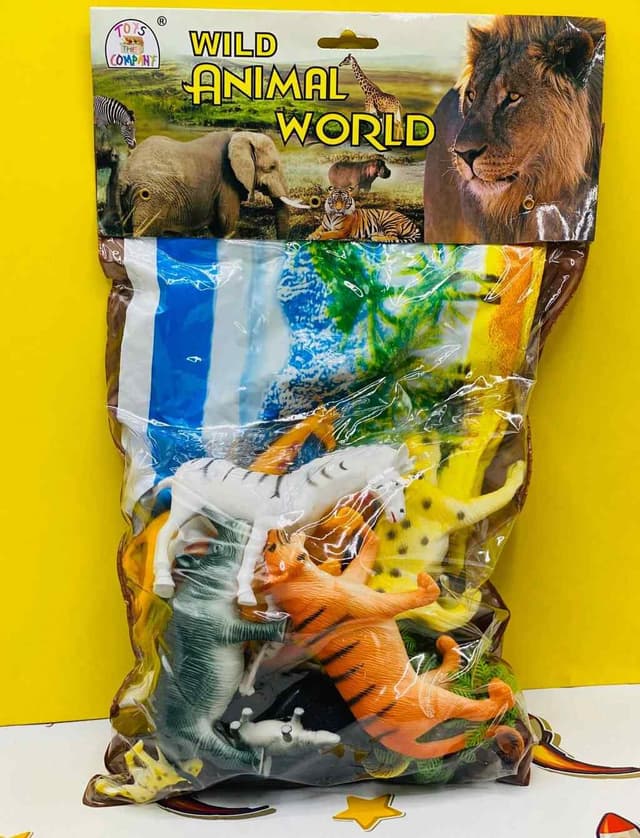 WILD ANIMAL ZOO SET 6 PCS PACK NO 629