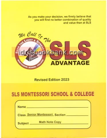SLS ACTIVITY NOTE BOOK MATH SM