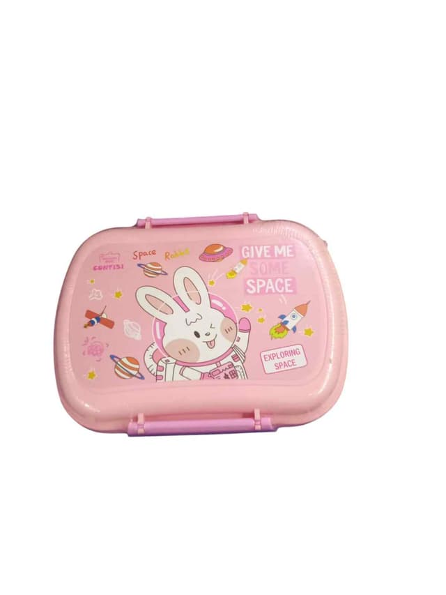 LUNCH BOX HARD PLASTIC MIX CARTOON CHARACTER NO 8235