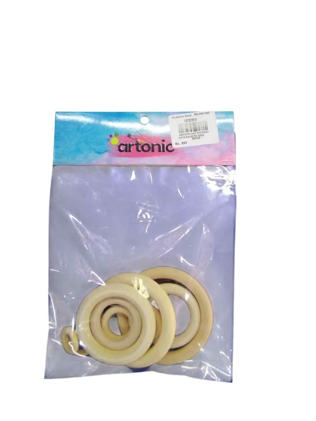 ARTONIC AAC WOODEN RINGS 9 PCS PACK NO DIY9