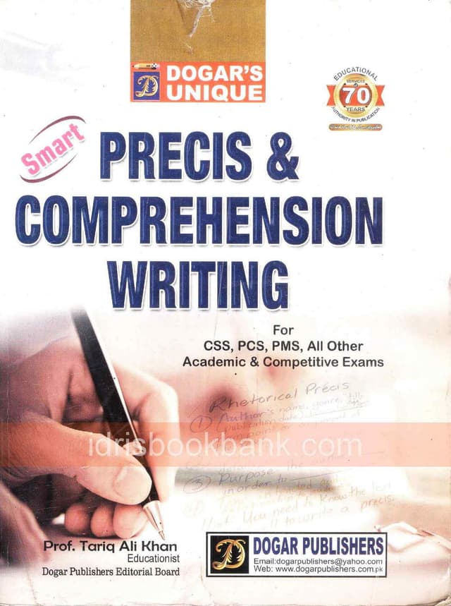DOGAR UNI PRECIS AND COMPRENSION WRITING CSS
