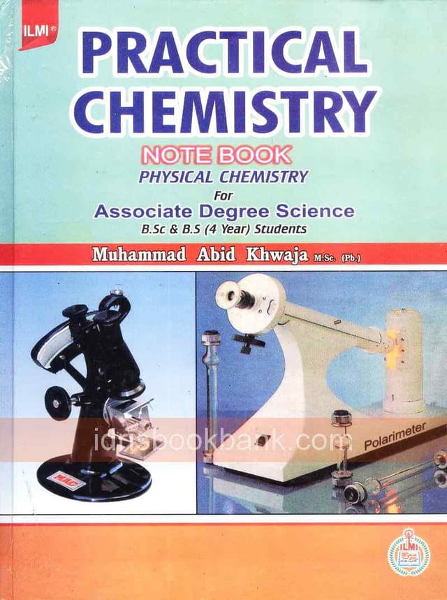 ILMI PC CHEMISTRY PHYSICAL CHE BSC 4 YEAR