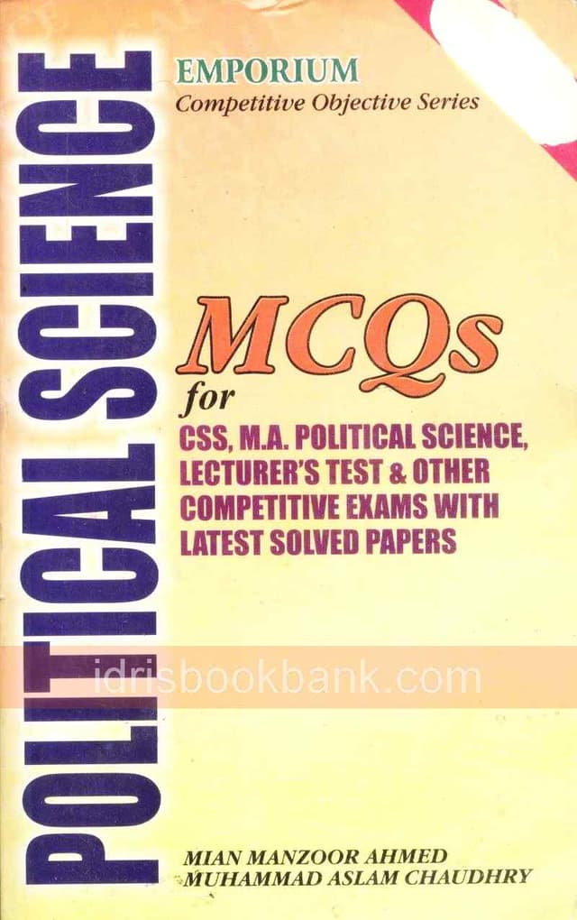 EMPORIUM POLITICAL SCIENCE MCQ LECTURER CSS