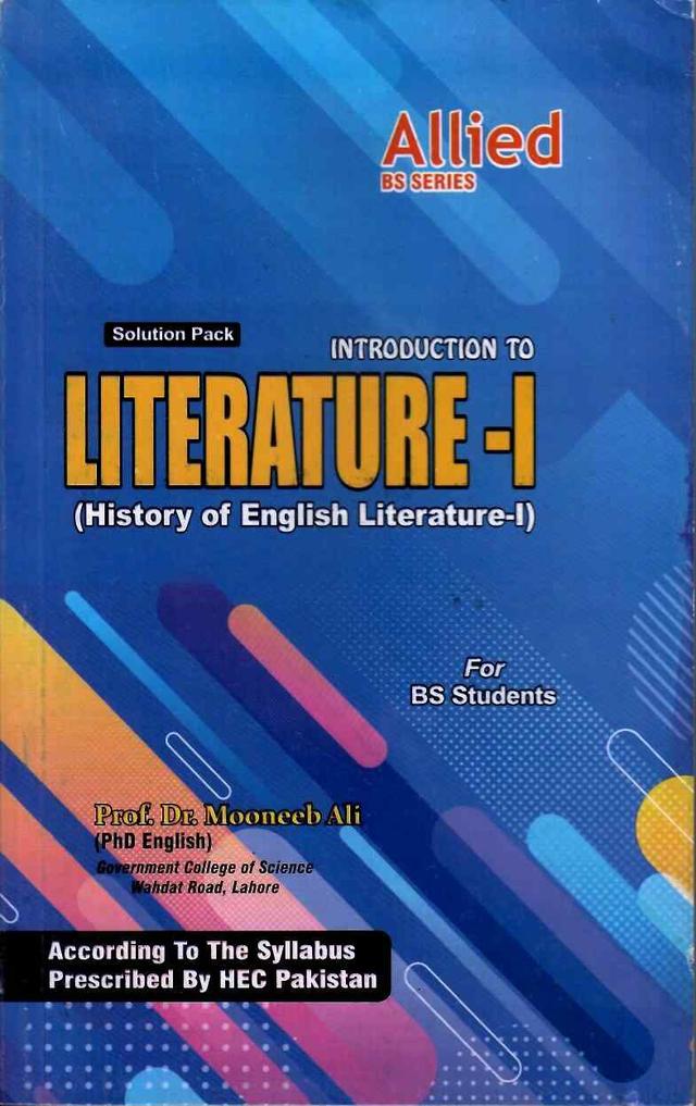ALLIED INTRODUCTION TO LITERATURE 1 FOR BS